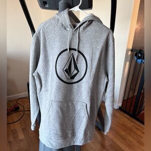 Volcom Heather Gray Hoodie with Iconic Logo